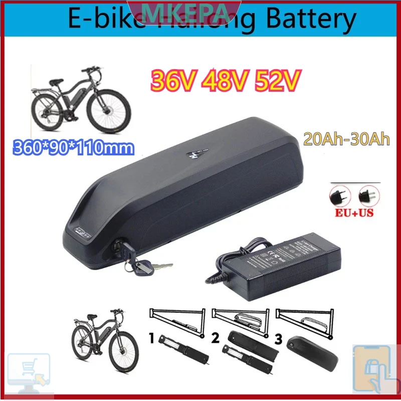 🔋 BMS 20Ah 30Ah가 포함된 모터 전기 산악  - Ebike Battery 48V 20Ah Hailong 리뷰 및 가격