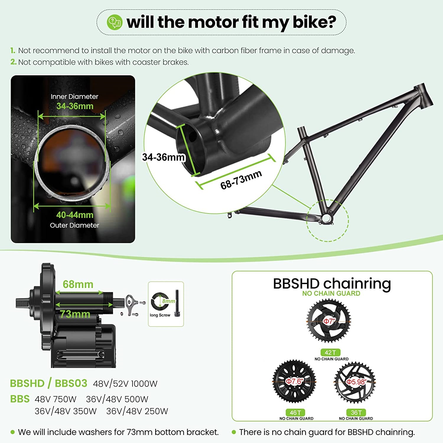 Bafang UART 48V/52V 1000W 중반 드 - Bafang Bbshd 1000W Conversion Kit 리뷰 및 가격